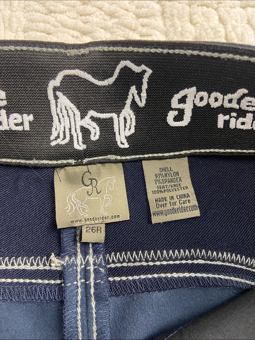 NWT Goode Rider Breeches Pro Rider Equestrian Pant 26 Regular Navy Jodphur - Picture 5 of 15